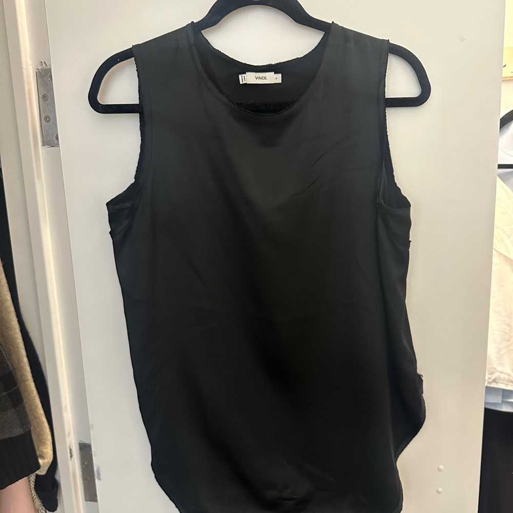Vince black silk shirt
